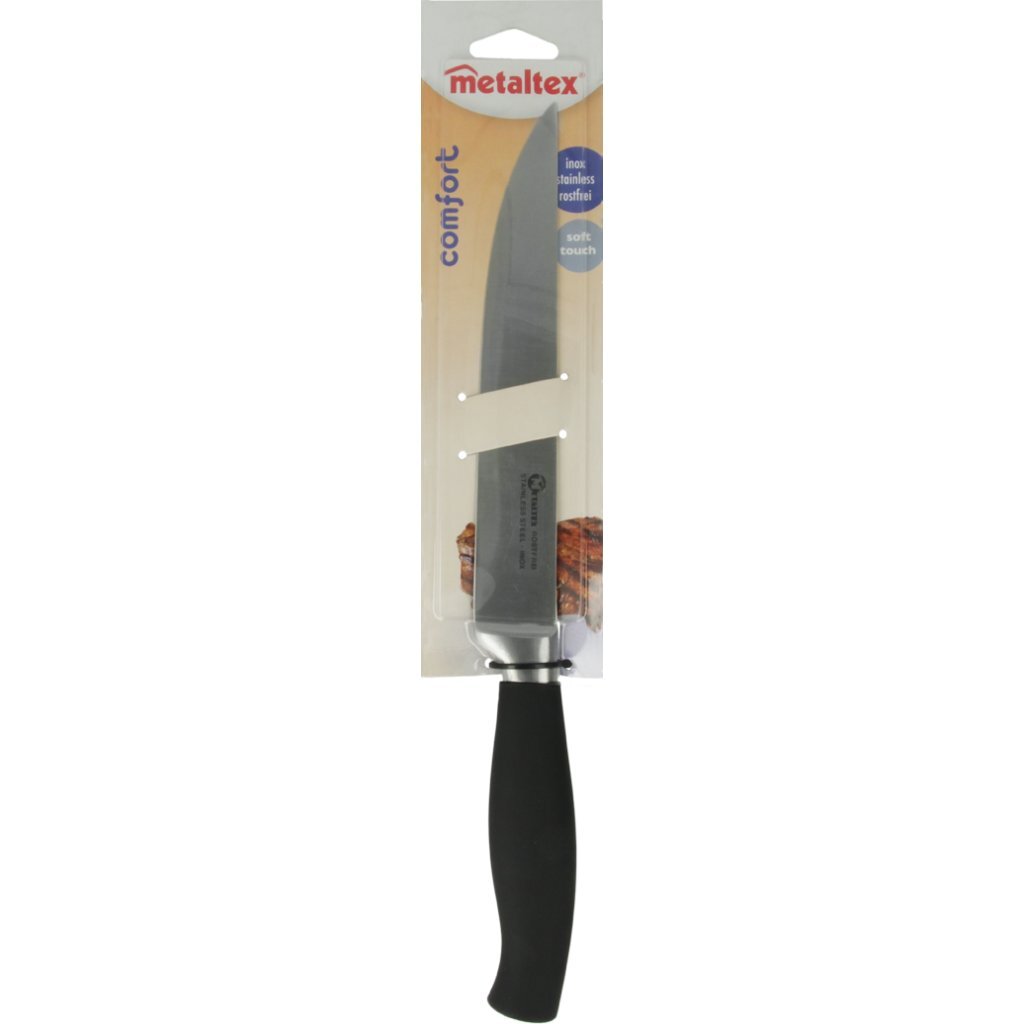 Metaltex Metaltex Comfort Meat Knife 33 cm de acero inoxidable negro