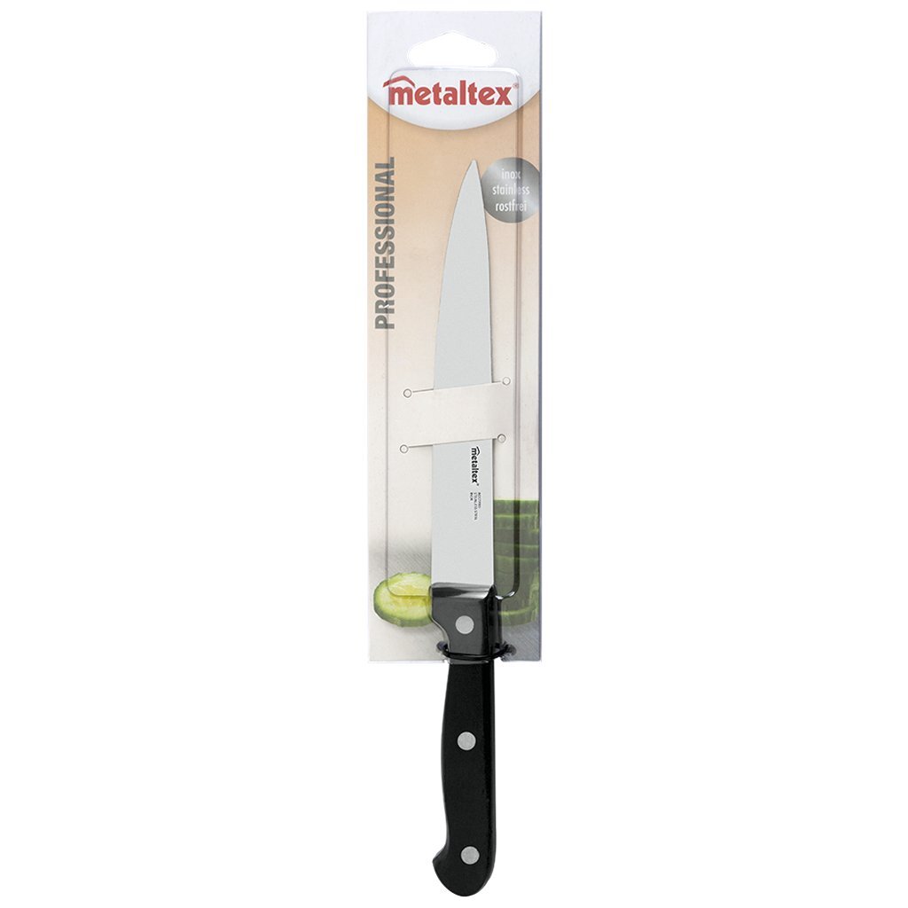 Metaltex Metaltex Professional Universal Chef's Knife de 28 cm de acero inoxidable negro