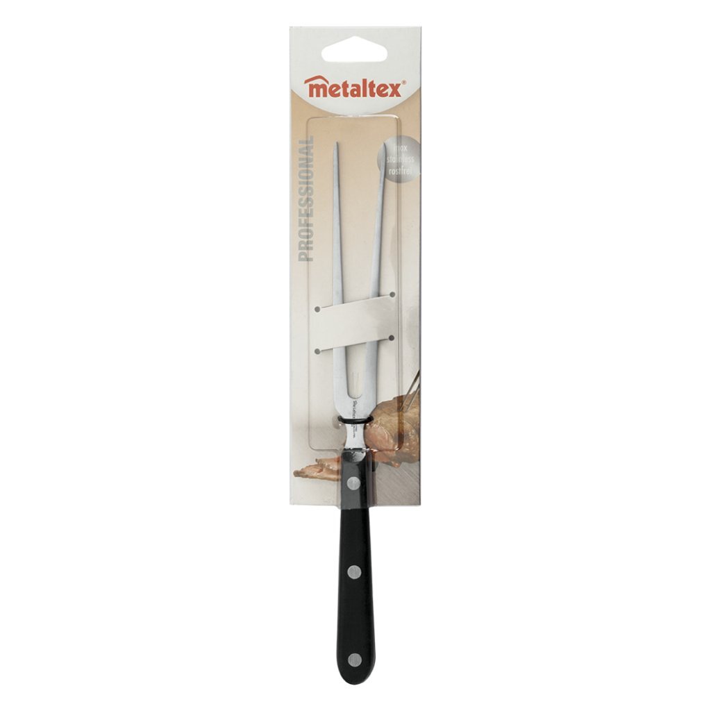 Metaltex metaltex profesional bifurcación 28.5 cm de acero inoxidable negro