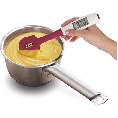 MetalTex Metaltex Dolceforno Spatel con termometro di cottura Silicone Purple White