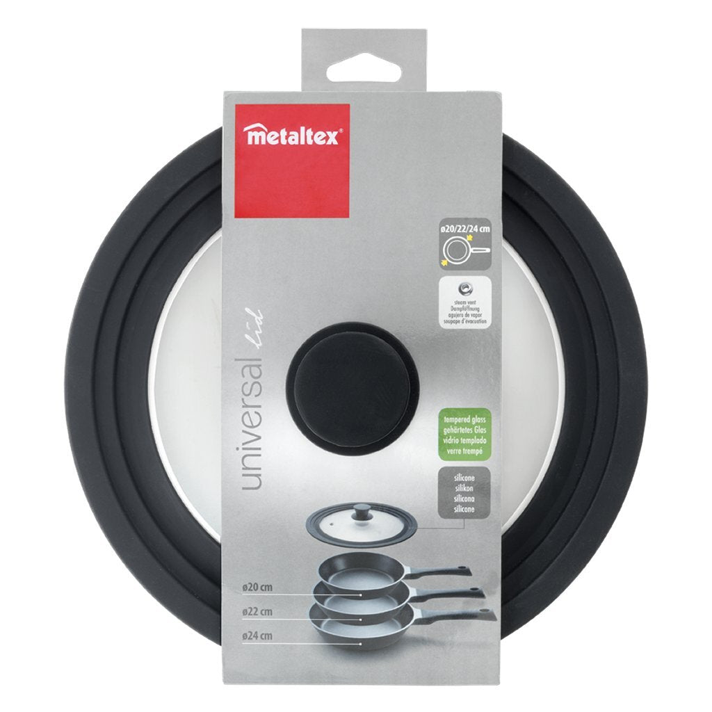 Metaltex Metaltex Pan Tanca 20-24 cm Silicona de vidrio Negro