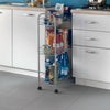 Tomado-Metaltex Metaltex Slim de Luxe Storage Cart con 3 canastas metálicas