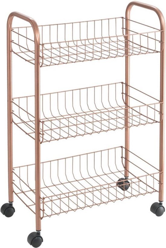 Metaltex Metaltex Baño Kitchen Trolley Lugano Cobre