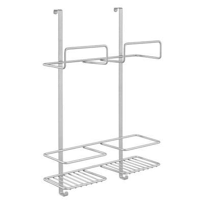 Metaltex Metaltex sopra la porta dello spazio per la pulizia di articoli per pulizia 30x46x12 cm in argento
