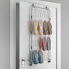 Tomado-Metaltex Tomado-MetalTex sobre la puerta Space Saver Zapatos@por piso de zapato para la puerta de plata