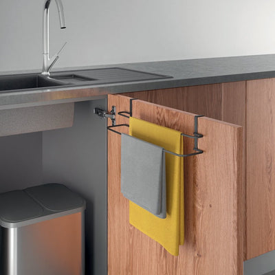 Porta dell'asciugamano Galileo metaltex metaltex 38x10x9 cm nero