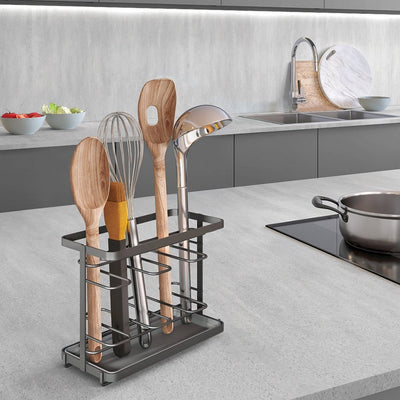 Soporte de utensilios de cocina Metaltex Metaltex 23x11x15 cm de metal negro