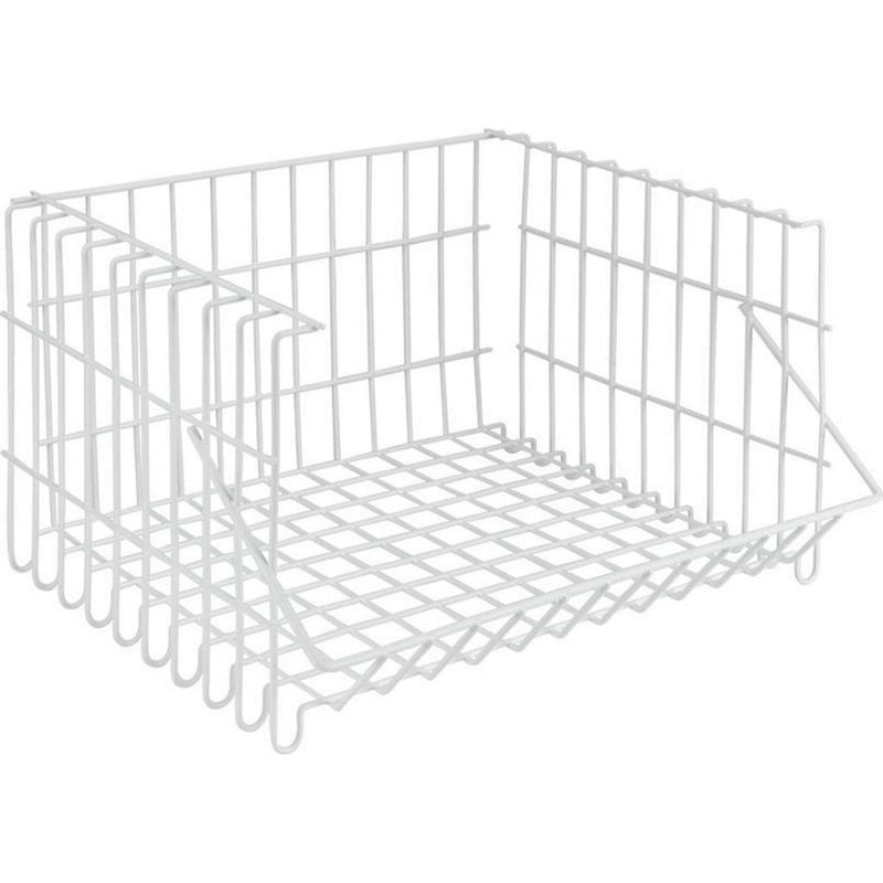 Metaltex metaltex bernina cesta de alambre apilable 34x27x20 cm blanco