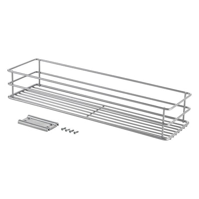 Cesto scorrevole da cucina metallico metaltex 12x42x7 cm argento