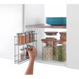 Metaltex space saver smart kitchen uitschuifbaar kruidenrek 6x28x22 cm zilver - afbeelding 3