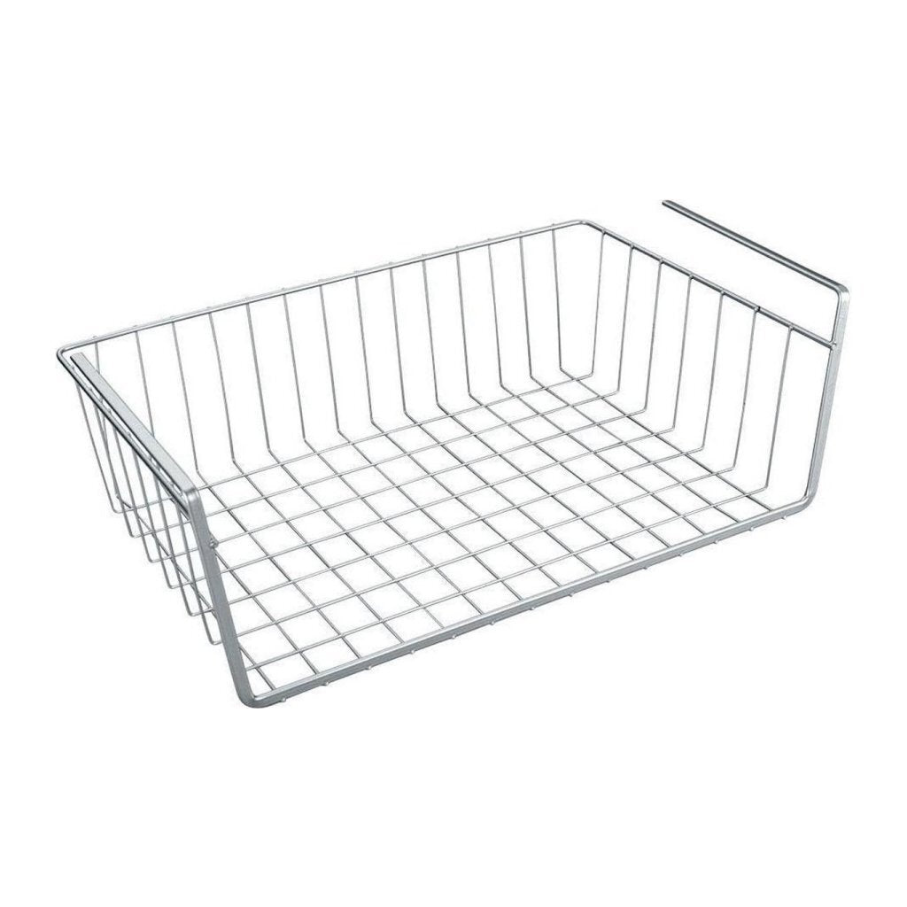 Metaltex Metaltex Canasta de almacenamiento de kanguero 40x26x14 cm de plata