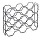 Metaltex Metaltex Wine Rack Hexagon para 15 botellas 43x12x34 Negro