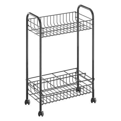 Metaltex Metaltex Belino Lava Trolly + Porta bottiglia 23x41x63 Nero