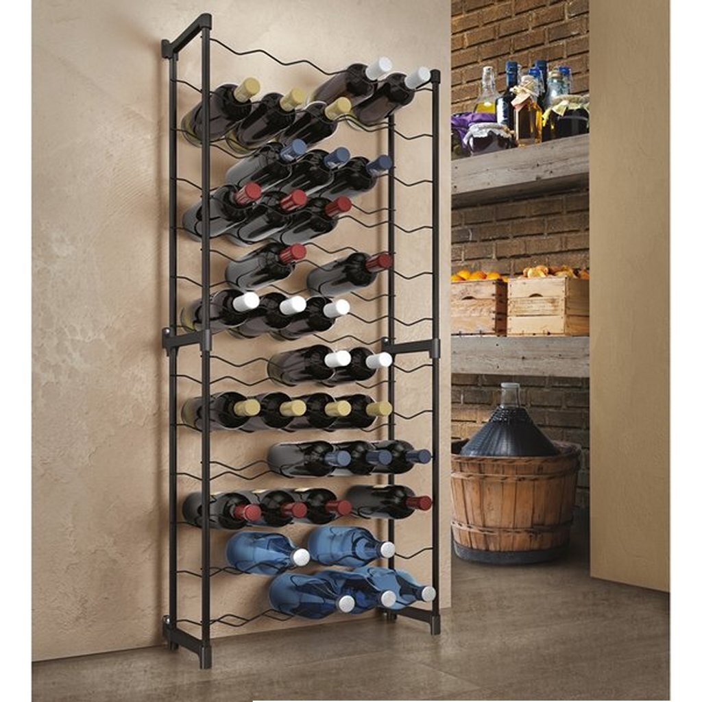 Tomado-Metaltex Tomado-Metaltex Barbera Rack para 50 botellas 108x50x26 cm Negro