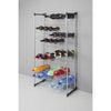 Metaltex Metaltex Bardolino Bottle Bottle Rack para 72 botellas 59x26x124 cm de plata de plata