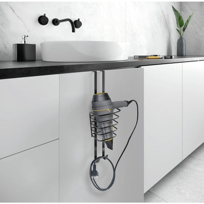 Porta di acconciatura metallico metaltex metaltex 11x12x37 cm nero