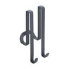 Gancio doppio Metaltex per parete doccia 5x6x14 cm nero
