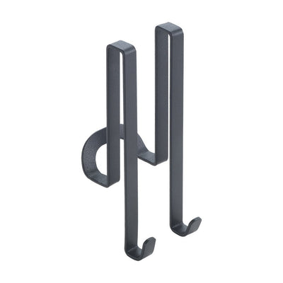 Gancio doppio Metaltex per parete doccia 5x6x14 cm nero