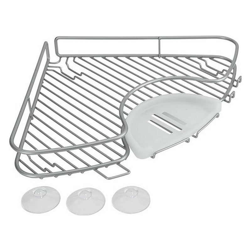 Metaltex Metaltex Corner Rack 29x4 cm de plata