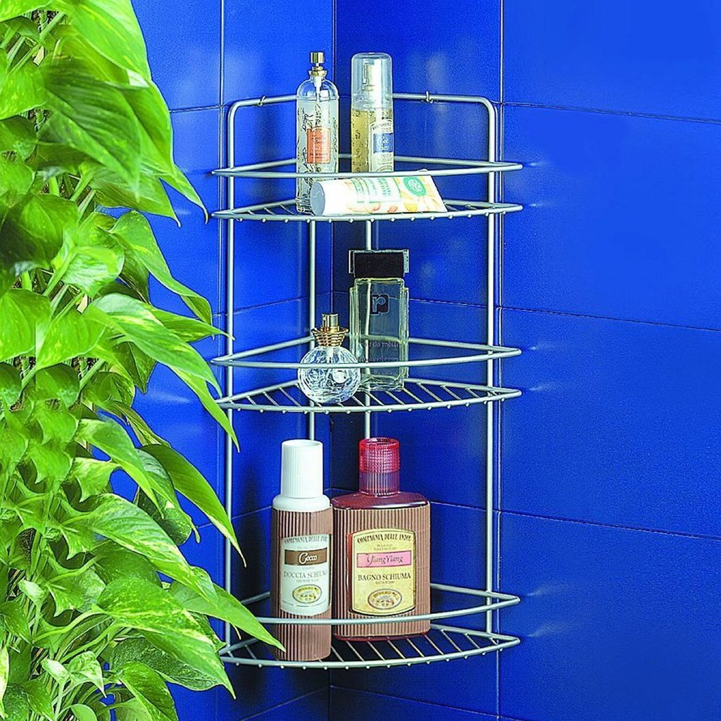 Metaltex Metaltex Reflex Rack de baño 3 pisos 23x23x53 cm de plata