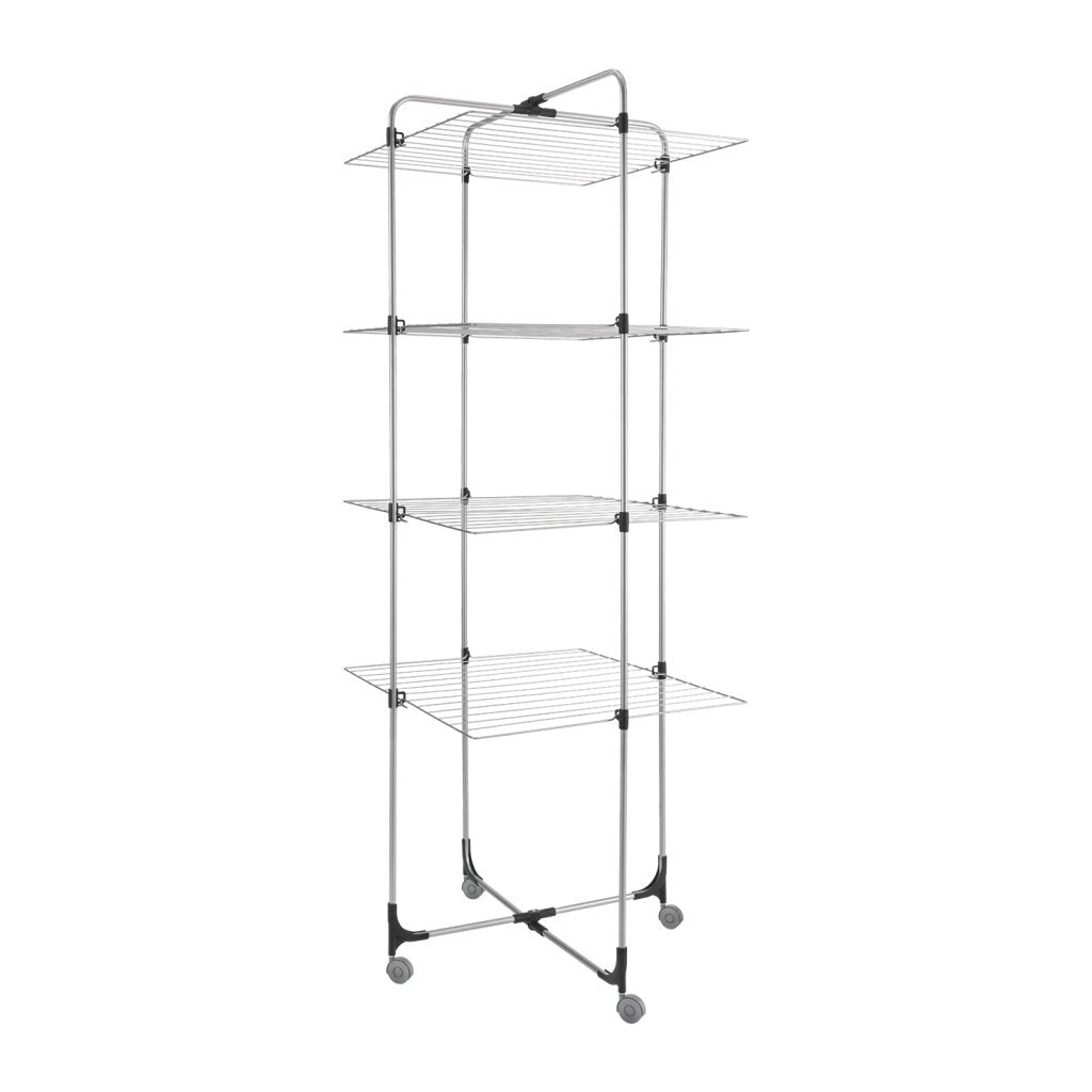 Torre de secado aliseo metaltex tendedero 40 m 4 plantas 76x68x189 cm plata negro