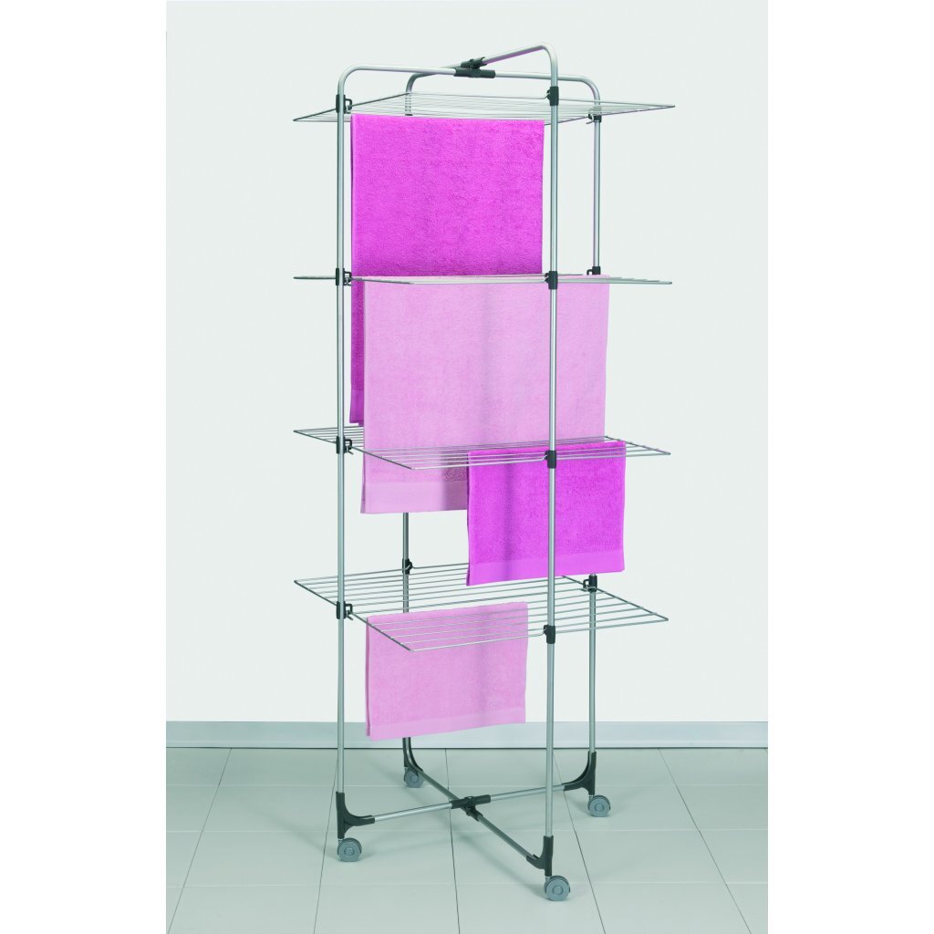 Torre de secado aliseo metaltex tendedero 40 m 4 plantas 76x68x189 cm plata negro