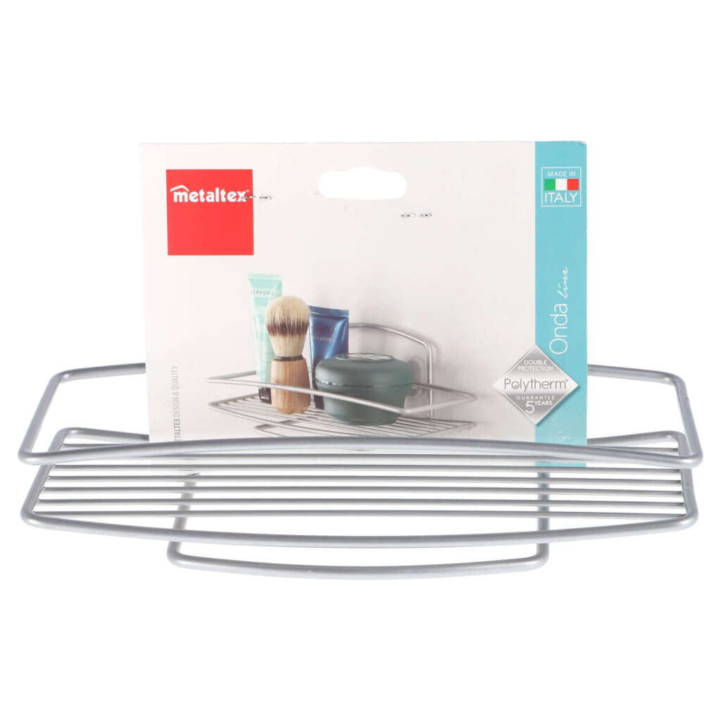 Metaltex Metaltex Onda Batoming Rack 26x11x11 cm de plata