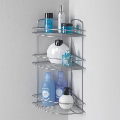 Metaltex Metaltex onda angolo da bagno 3 piani 22x22x53 cm argento