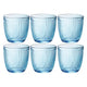 Linea vetro 29 cl blu set 6 bromioli rocco