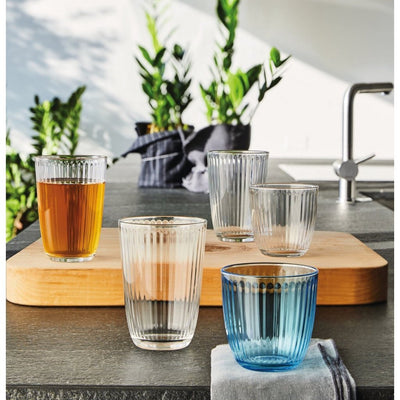 Glass line 29 cl blue set 6 bromioli rocco