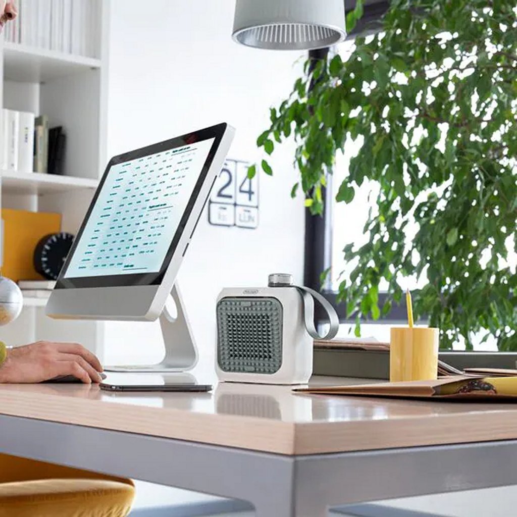 DELONGHI DELONGHI HFX10B03.LB Riscaldatore a ventole in ceramica 360W Blue White