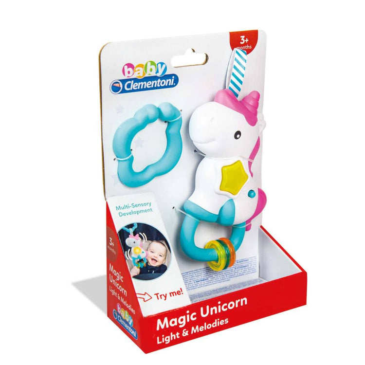 Sonajero interactivo Clementoni unicornio + luz y sonido