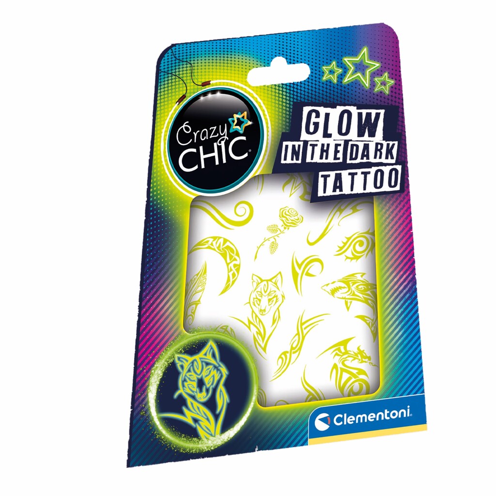 Clementoni Crazy Chic Urban Tattoos Glow in the Dark