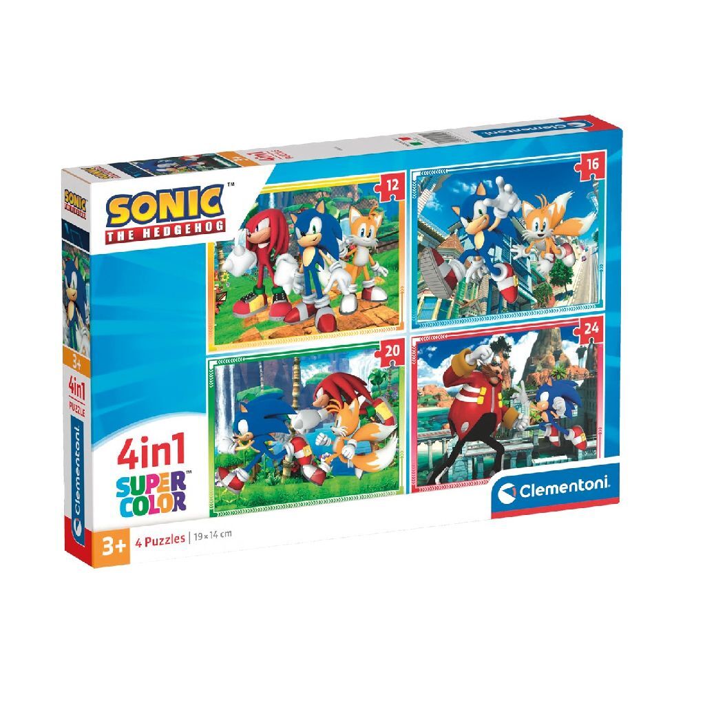 Clementoni Puzzles Sonic, 4in1