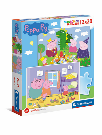 CLEMENTONI Puzzle Peppa Pig, 2x20st.