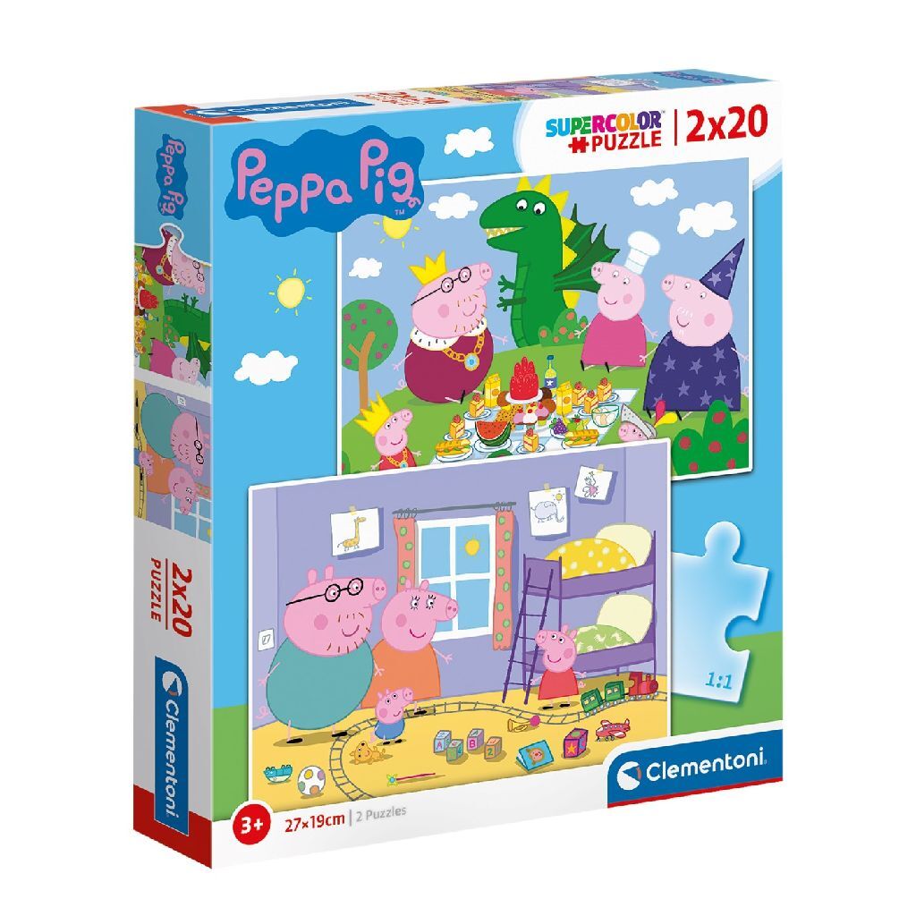 CLEMENTONI Puzzle Peppa Pig, 2x20st.