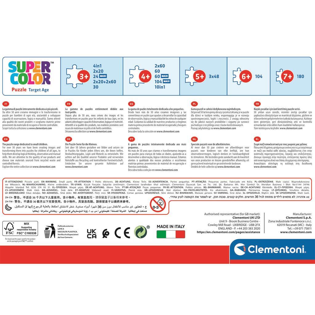 Clementoni SuperColor Puzzle Spidey e i suoi fantastici amici 2x20 pezzi