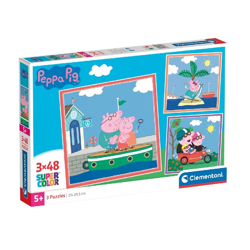 Puzzle clementoni puzzle Super Color Square Peppa Pig, 3x48st.