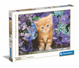 Clementoni puzzel kat met bloemen, 500st. - afbeelding 1