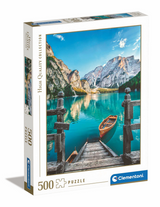 Clementoni - puzzel - 500 stukjes - braies lake - puzzel voor volwassenen - high quality collection - afbeelding 1