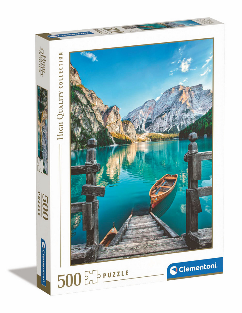 Clementoni - puzzel - 500 stukjes - braies lake - puzzel voor volwassenen - high quality collection