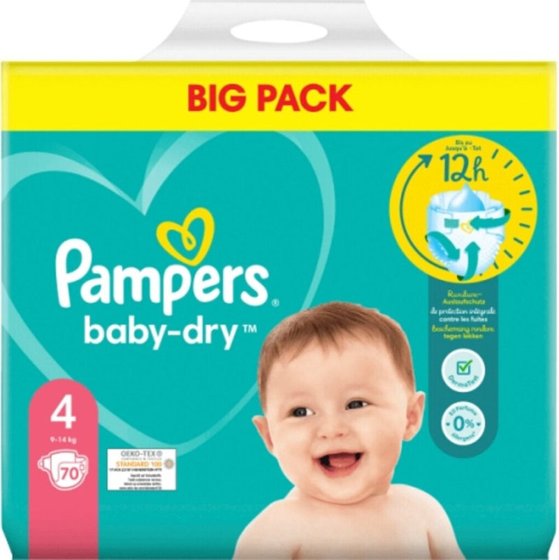 Pampers Pampers Baby Dry Tamaño 4 9-14 kg 70 pañales