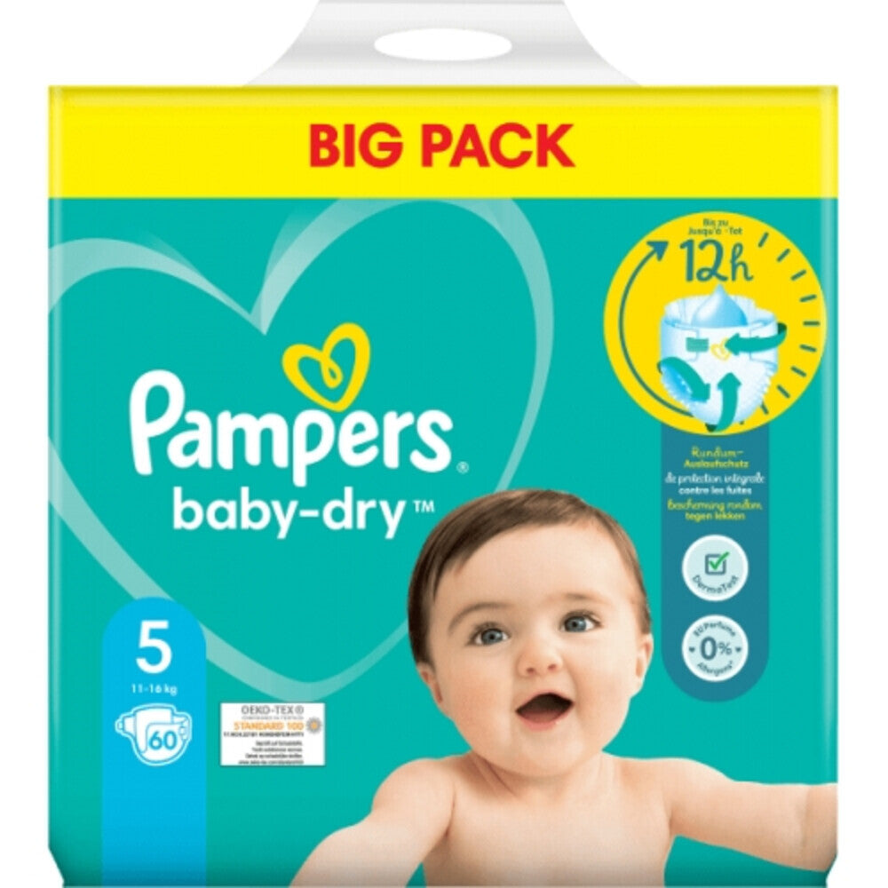 Pampers Pampers Baby Dry Dimensioni 5 11-16 kg 60 pannoli