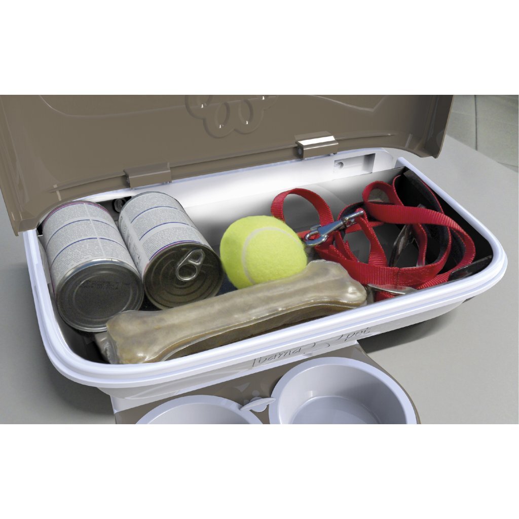 Bama pet hondenvoederbak 48x27x42 cm taupe