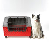 Bama Pet Transportbox con ruote 88x52x60 cm Grigio rosso