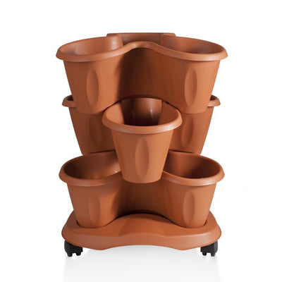 Bama Trifoglio Fiorter con ruote 40x51 cm Terracotta