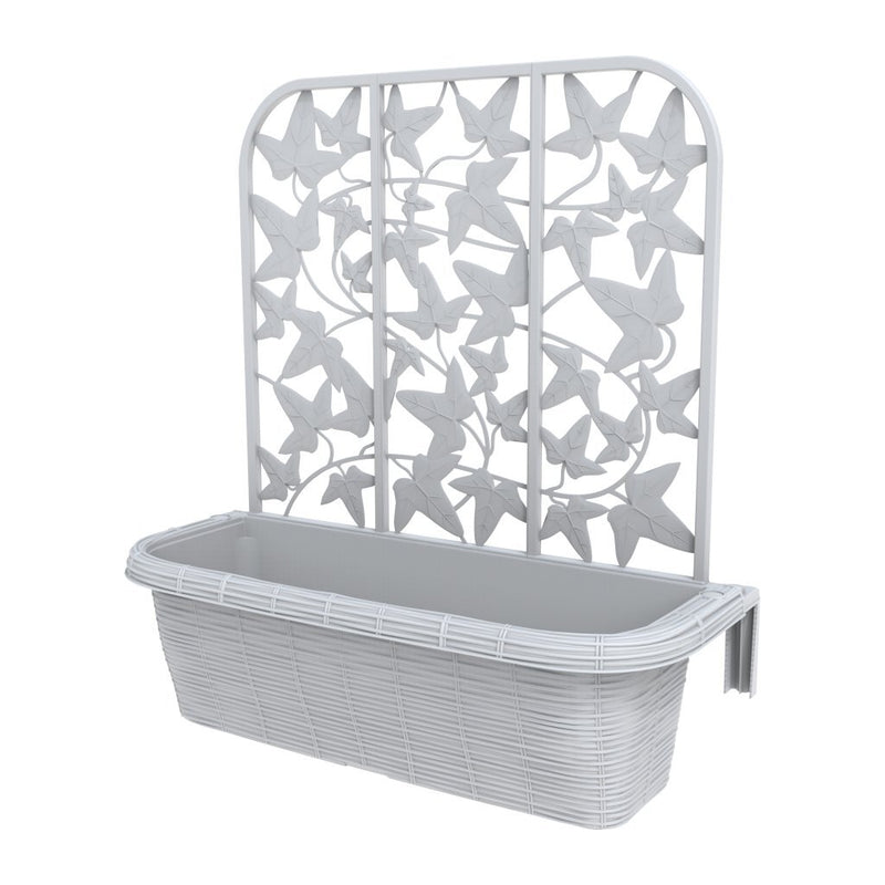 Bama Fioriera Bloem-Balkonbakken Privacy 60x22x64 cm 2 pezzi bianchi