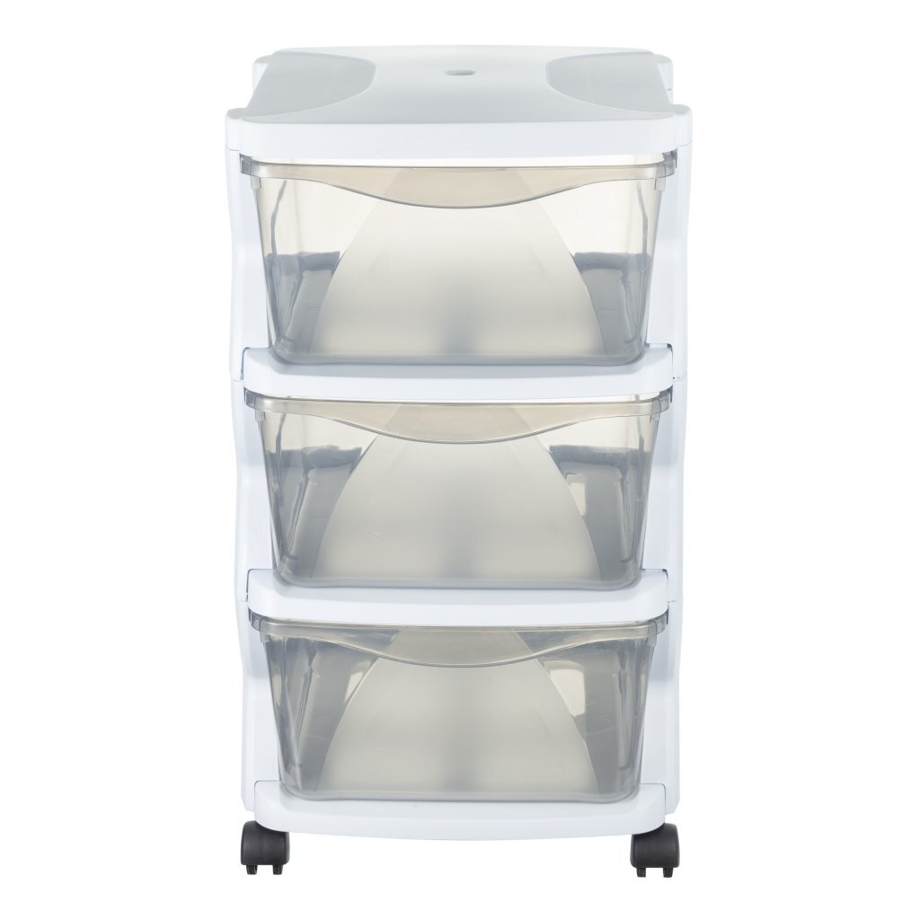 Sistema di cassetti Bama Insieme con ruote 3 cassetti 36x40x62 cm Transparente bianco