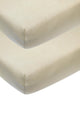 Meyco baby uni hoeslaken juniorbed - 2-pack - sand - 70x140 150cm