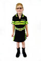 Rubies Disfraz de Rubie's policía para niñas negro verde neón talla 152